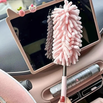 Mini Car Duster Brush, Extendable Microfiber Dusting Tool with Comfortable Handle for Home and Auto Interior Cleaning, Automotive Cleaning Tool, House Cleaning Tools, Cleaner